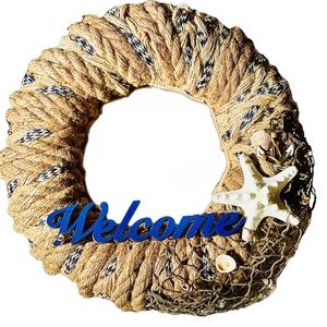 NEW! ⚓️NAUTICAL INSPIRED WELCOME WREATH WITH FUN DETAILS! Medium/Small